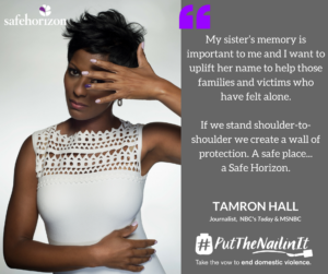 Tamron Hall #PutTheNailinIt Domestic Violence